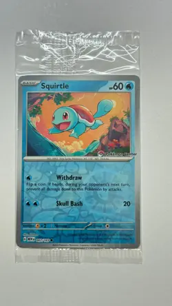 Pokemon TCG 151 Squirtle 007/165 Pokemon Center Exclusive Promo | Sealed - Image 1