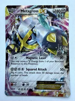 Metagross EX Pokemon/HP 180/Magnetic Laser/Squared Attack/Holo/NICE - Image 1