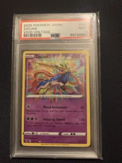Pokemon Zacian Amazing Rare Holo Vivid Voltage 082/185 110 HP English - Image 1