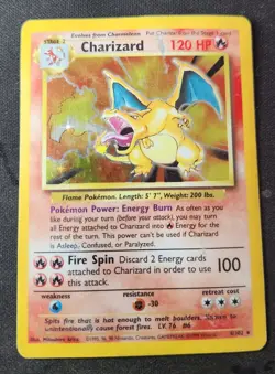 Charizard 4/102 Holo Rare - Base Set - Pokemon TCG - *Damaged* - Image 1