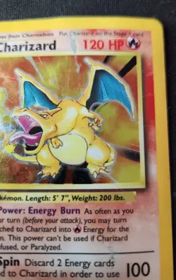 Charizard 4/102 Holo Rare - Base Set - Pokemon TCG - *Damaged* - Image 4