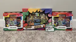 POKEMON ASCENDED DELUXE PIN BOX + (2) FIRST PARTNER ILLUSTRATION SEALED BOXES - Image 1