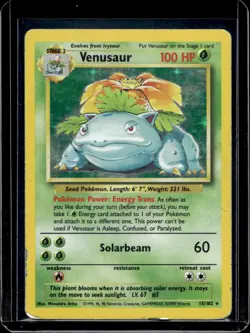 Pokemon Base Set Venusaur Holo 15/102 - Image 1