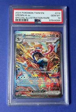 2024 Pokemon TWM EN Greninja ex Special Illustration Rare #214 PSA 10 GEM MT - Image 1