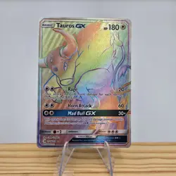 Tauros GX 156/149 – Sun & Moon Base Hyper Rare Full Art Pokemon TCG NM - Image 1