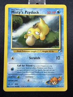 Misty's Psyduck 54/132 Pokemon Gym Heroes Unlimited Vintage (LP) - Image 1