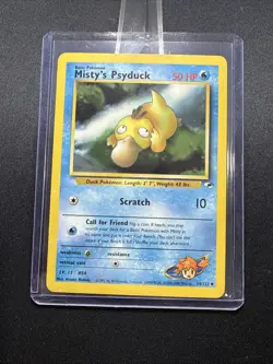 Misty's Psyduck 54/132 Pokemon Gym Heroes Unlimited Vintage (LP) - Image 3
