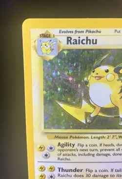 Pokemon Raichu Holo Rare Base Set 14/102 WotC 1999 Vintage - Image 2