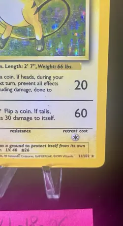 Pokemon Raichu Holo Rare Base Set 14/102 WotC 1999 Vintage - Image 4