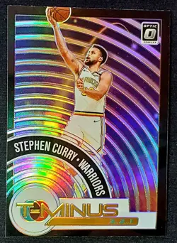 2020-21 Panini Optic T-Minus Silver Holo Prizm SP Stephen Curry #1 Warriors - Image 1