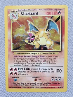 Pokemon CHARIZARD BASE SET HOLO RARE 4/102 Wizards Of The Coast 1999 Pokemon TCG - Image 1