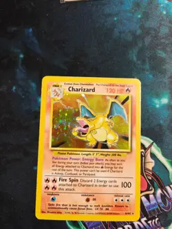Pokemon TCG Charizard Base Set Holo Unlimited Rare Card 4/102 - Image 1