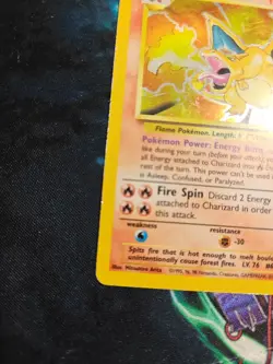 Pokemon TCG Charizard Base Set Holo Unlimited Rare Card 4/102 - Image 5