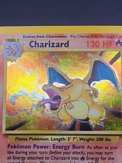 Pokemon TCG Charizard 4/102 Base Set Unlimited Holo Rare MP - Image 5