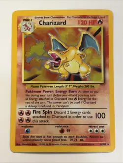 Pokemon CHARIZARD TCG Base Set 4/102 Holo Rare LP CONDITION!! - Image 1