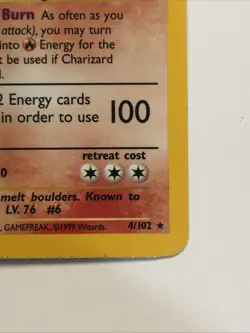 Pokemon CHARIZARD TCG Base Set 4/102 Holo Rare LP CONDITION!! - Image 5