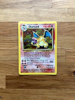 Pokemon TCG Charizard 4/102 Base Set Holo Rare Shiny NM condition - Image 1