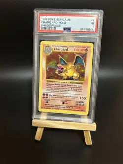 Pokemon TCG Shadowless Charizard 4/102 PSA 1 WOTC Base Set Holo Rare - Image 1