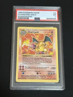 Pokemon TCG Shadowless Charizard 4/102 PSA 1 WOTC Base Set Holo Rare - Image 3