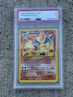 Pokemon TCG Charizard Base Set 4/102 Holo Rare 120 HP PSA 3 1999 English - Image 1