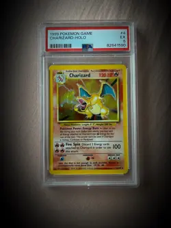 🔥 Pokemon Charizard Holo Base Set (PSA 5) 4/102 Rare TCG Card 1999 - Image 1