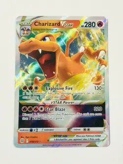 Pokemon TCG Charizard VSTAR Ultra Rare Card 018/172 Brilliant Stars - Image 1