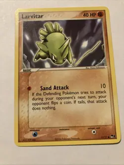 Pokemon Larvitar #11/17 Common - 2004 Pop Series 1 Promo Card - Image 1