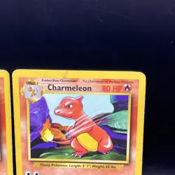 Vintage 🔥 Charmander & Charmeleon 🔥 Base Set Pokemon TCG Cards 1999 WOTC NM - Image 3