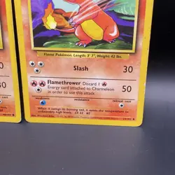 Vintage 🔥 Charmander & Charmeleon 🔥 Base Set Pokemon TCG Cards 1999 WOTC NM - Image 4
