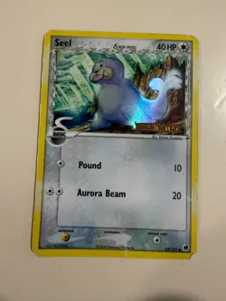 2006 Pokemon SEEL MISPRINT ERROR HOLO Foil STAMPED Card 62/101 - Image 1