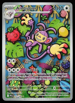 Ambipom 107/094 Holo Illustration Rare Phantasmal Flames Pokemon Card - Image 1