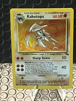 Kabutops 9/62 Fossil Unlimited Holo Rare 1999 WOTC Pokemon TCG Card LP - Image 1