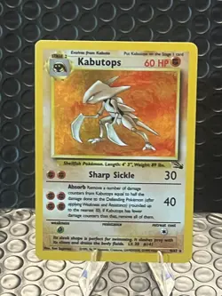 Kabutops 9/62 Fossil Unlimited Holo Rare 1999 WOTC Pokemon TCG Card LP - Image 2