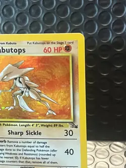 Kabutops 9/62 Fossil Unlimited Holo Rare 1999 WOTC Pokemon TCG Card LP - Image 5