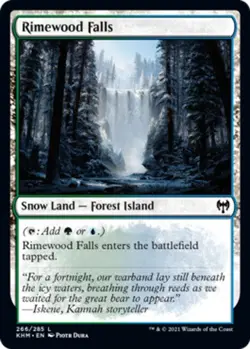 1 x Rimewood Falls - Foil - Kaldheim - Light Play - MTG - Image 1
