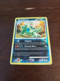 Tyranitar 17/123 Mysterious Treasures Reverse Holo Rare Pokemon MP - Image 3