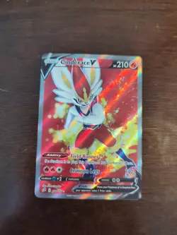 Cinderace V 178/192 Rebel Clash Full Art Pokemon NM - Image 1