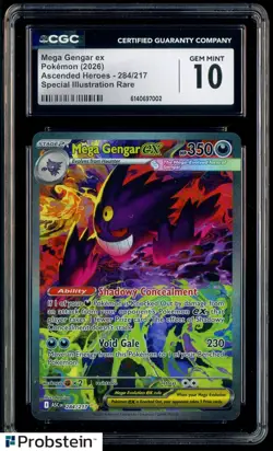 2026 Pokemon Ascended Heroes Mega Gengar Ex SIR #284/217 CGC 10 GEM MINT - Image 1