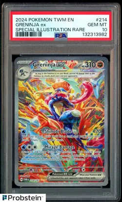2024 Pokemon TWM En Special Illustration Rare #214 Greninja Ex PSA 10 GEM MINT - Image 1