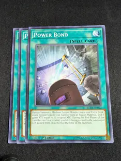 Yugioh - 3x Power Bond LED3-EN022 1st Common NM - Image 1