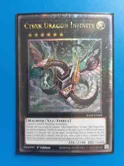 NM Yugioh ALT ART Cyber Dragon Infinity - RA04-EN068 Quarter Century Secret Rare - Image 1