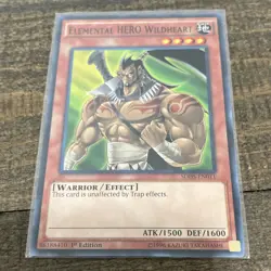 Yu-Gi-Oh! Konami Elemental HERO Wildheart SDHS-EN011 HERO Strike 1st Edition - Image 1