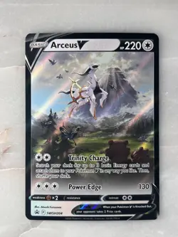 Pokemon TCG Arceus v SWSH204 Sword & Shield Promo Card Near Mint Condition - Image 1