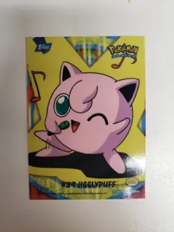 Topps Pokemon #6 of 10 JIGGLYPUFF Puzzle Chase Trading Card TV Animation 2000 NM - Image 1