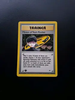 Minion of Team Rocket 113/132 Gym Heroes 1st Ed. NM Vintage WOTC Pokemon Card - Image 1