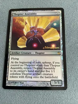 MTG - Thopter Assembly - Promo Prerelease FOIL LP MAGIC CARD - Image 1