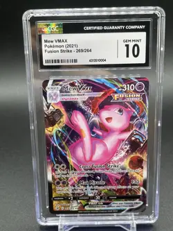 Mew VMAX CGC 10 Alternate Art Fusion Strike Pokemon Card 269/264 Sword & Shield - Image 1