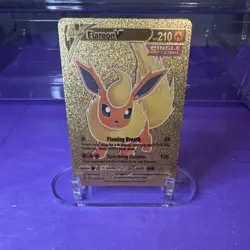 Pokemon Flareon V Fusion Strike Gold Foil Card - Image 3