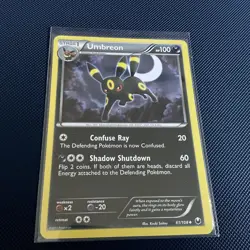 Near Mint Pokemon Umbreon Dark Explorers Non-Holo Rare Card 61/108 B&W - Image 1
