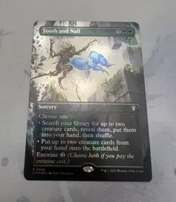 Tooth and Nail Borderless Commander Masters Foil Rare Green Sorcery 0652 Velhag… - Image 1